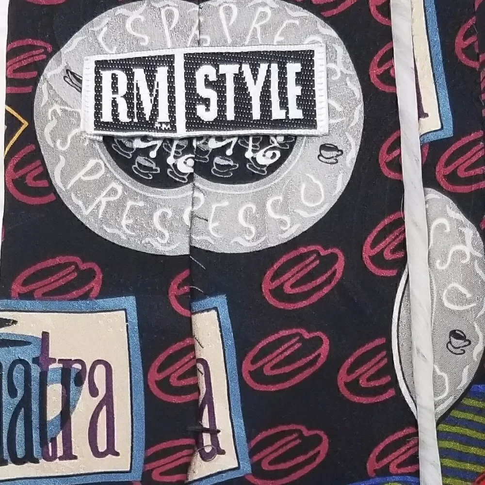Ralph Marlin RM Style Coffee Labels Tie Espresso